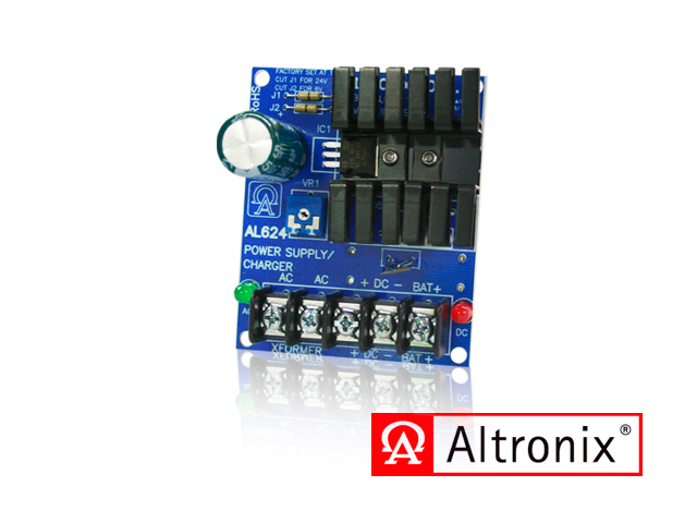 Imagen de FUENTE DE ALIMENTACIÓN/CARGADOR ALTRONIX AL624 CONVIERTE UNA ENTRADA DE AC DE BAJO VOLTAJE EN UNA SALIDA DE 6VDC, 12VDC O 24VDC. ESTA FUENTE DE ALIMENTACIÓN DE USO GENERAL TIENE UNA AMPLIA GAMA DE APLICACIONES PARA CONTROL DE ACCESO, SEGURIDAD Y ACCESORIOS DE SISTEMAS DE CCTV QUE REQUIEREN ENERGIA A