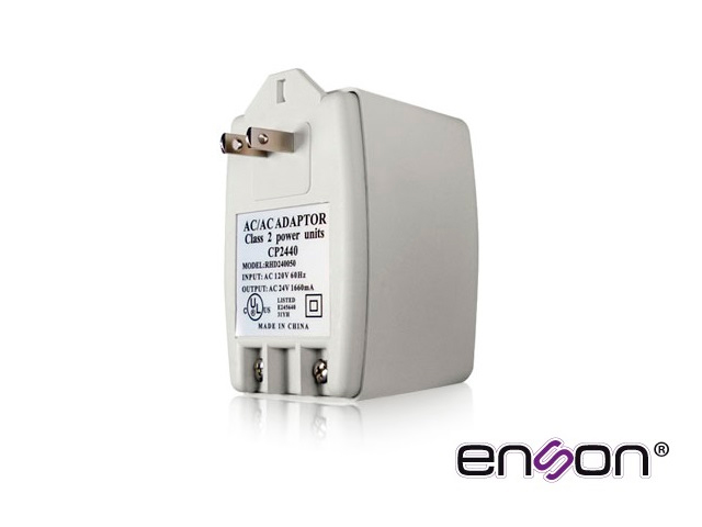 Imagen de FUENTE DE PODER TRANSFORMADOR ENSON RT-2440 DE 24VAC 1.8A 40W COMPATIBLE CON CONVERTIDOR DE CORRIENTE PSC-24122 IDEAL PARA SU USO EN CCTV INCENDIO Y DEMAS EQUIPOS QUE FUNCIONEN A 24VAC