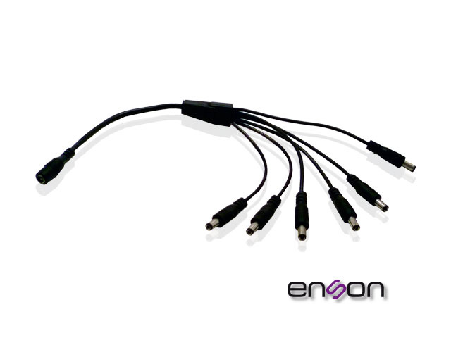 Imagen de DISTRIBUIDOR TIPO PULPO ENSON ENS-DC16 DE 1 A 6 CANALES IDEAL PARA ALIMENTACION DE CAMARAS DE CCTV