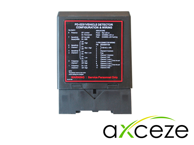 Imagen de DETECTOR DE MASA AXCEZE AX-LOOP24 SENSOR DE DOBLE CANAL, CUENTA CON 2 SALIDAS DE RELEVADOR N.O. ALIMENTACIÓN 110VCA COMPATIBLE CON LA MAYORÍA DE LAS BARRERAS DEL MERCADO ***NECESITA LOOP