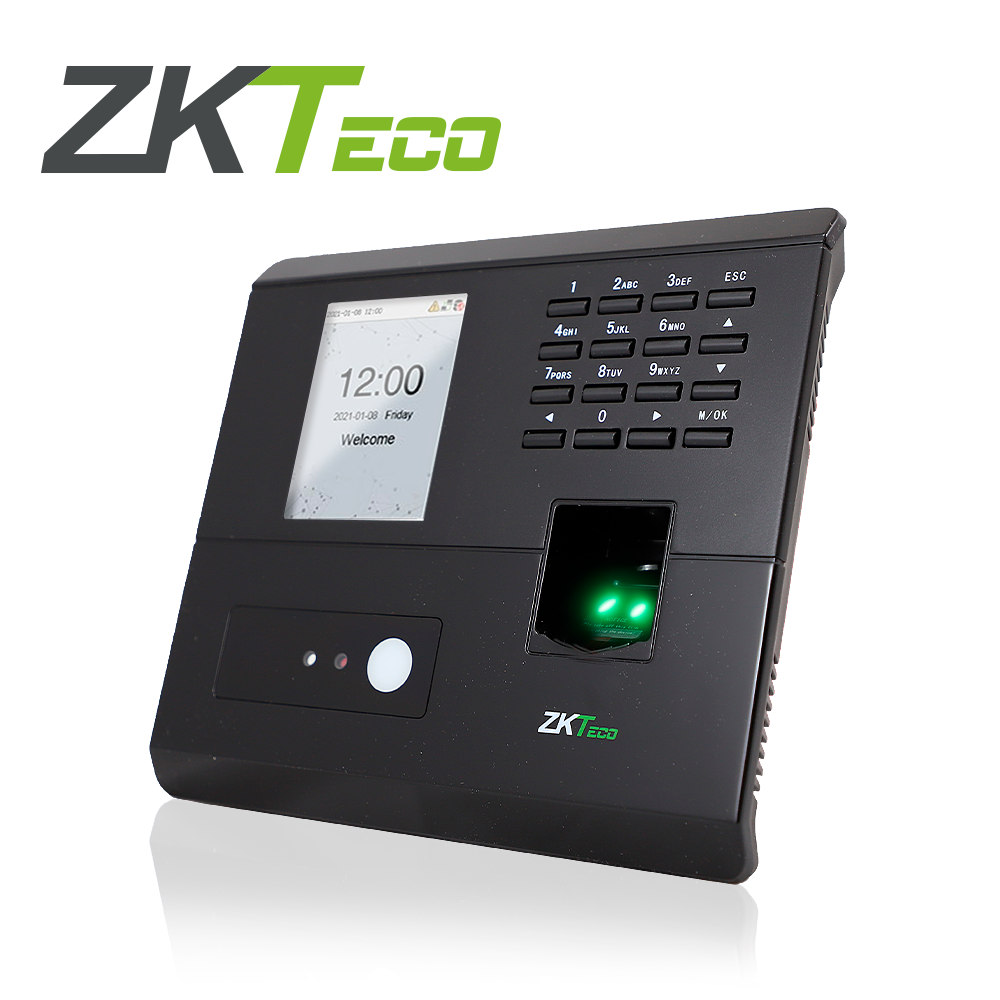 Imagen de CONTROL DE ASISTENCIA Y ACCESO ZKTECO MB10-VL POR RECONOCIMIENTO FACIAL VISIBLE LIGHT ALMACENA HASTA 100 ROSTROS / 500 HUELLAS / 50,000 EVENTOS SALIDA DE RELEVADOR PARA CONTROLAR UNA PUERTA Y UN BOTON DE SALIDA COMPATIBLE CON BIO TIME CLOUD 2.0 / BIOTIME PRO / ZKBIO CVACCESS MODULO DE ASISTENCIA.
