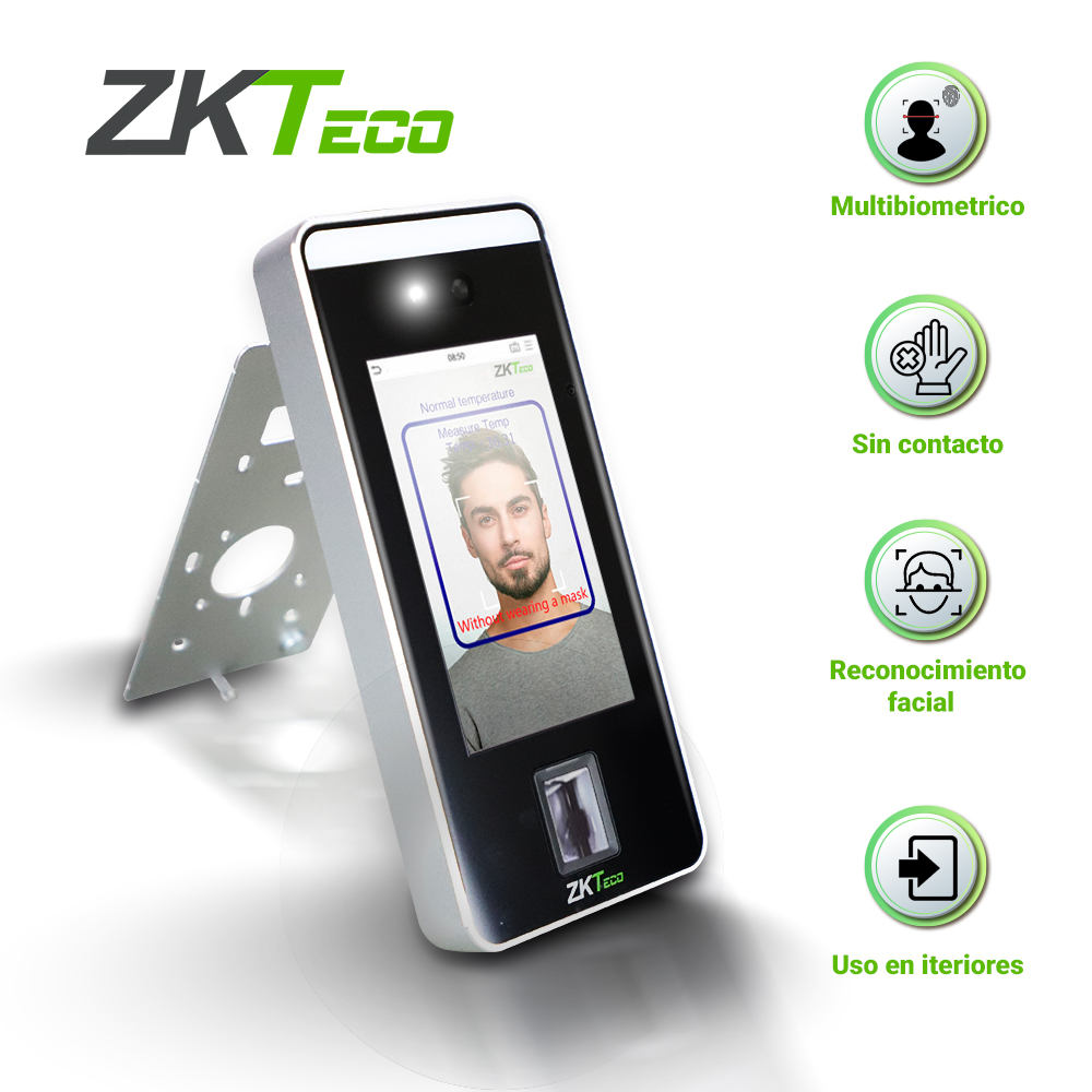 Imagen de CONTROL DE ACCESO CON RECONOCIMIENTO FACIAL, PALMA, ID Y HUELLAS SPEEDFACE V5L [P] ZKTECO ACCESO AVANZADO Y ASISTENCIA BÁSICO PANTALLA 5 PULGADAS  COMPATIBLE CON SOPORTE KJZ-03 CAPACIDAD 6,000 ROSTROS  3,000 PALMAS 10,000 TARJETAS   6,000 HUELLAS 200,000 EVENTOS   REQUIERE LICENCIA ZKBIO CVSECURITY, BIOACCESS O BIOTIME PRO CON CAMBIO DE MODO DE TRABAJO
