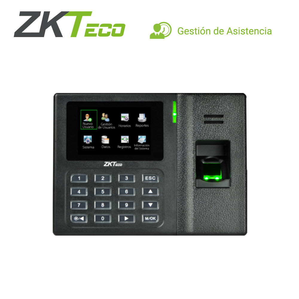Imagen de CONTROL DE ASISTENCIA CHECADOR AUTONOMO ZKTECO LX14 BIOMETRICO DE 500HUELLAS/500CONTRASEÑAS/50,000REGISTROS USBHOST/SSR-FORMATOEXCEL