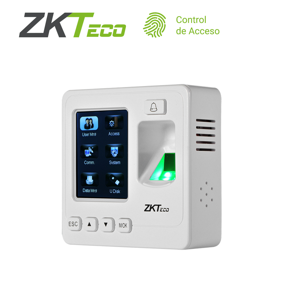 Imagen de CONTROL DE ACCESO BASICO Y ASISTENCIA ZKTECO SF100/ID BIOMETRICO DE 1500HUELLAS/5000TARJETAS125KHZ/80,000REGISTROS TCP/IP/RS485/USBHOST COMPATIBLE LECTORA KR503E