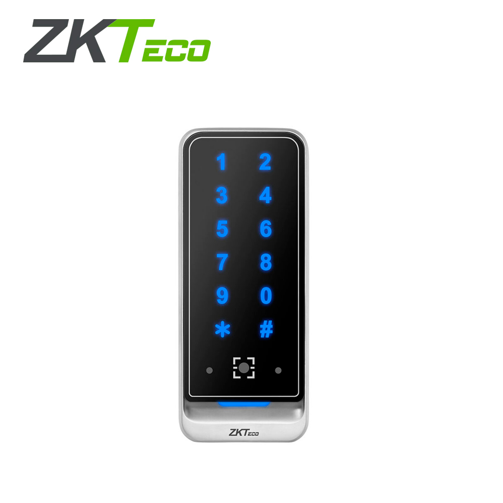 Imagen de LECTOR CON TECLADO, RFID 125KHZ Y CODIGOS QR DE ZKTECO QR600-VK-E FABRICADO EN METAL COMPATIBLE CON LA APP MOVIL DE BIOSECURITY, BIOACCESS Y BIOCVSECURITY