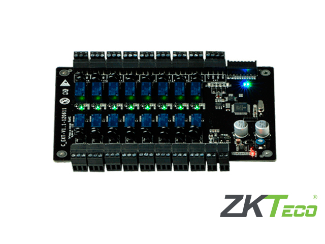 Imagen de TARJETA DE EXPANSIÓN ZKTECO EX16 CONTROLA 16 PISOS ADICIONALES **REQUIERE PANEL EC10 PARA SU FUNCIONAMIENTO** COMPATIBLE ÚNICAMENTE CON MÓDULO DE ELEVADOR DE ZKBIO CVSECURITY