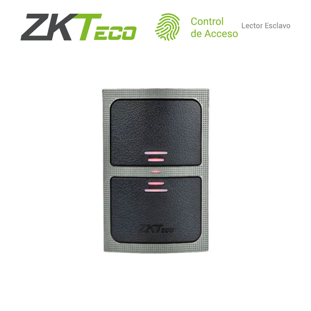 Imagen de LECTOR PROXIMIDAD ZKTECO KR503E LECTOR ESCLAVO NECESITA CONECTARSE A UN PANEL COMPATIBLE CON PANELES C3 O INBIO O INBIOPRO LEE TARJETAS 125KHZ CONEXIÓN WG