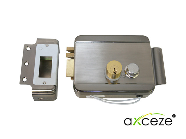 Imagen de CERRADURA ELECTROMECANICA AXCEZE AX-LOCKL  ORIENTACION IZQUIERDA INSTALACION  SOBRE PONER  APERTURA INTERNA POR BOTON FABRICADA EN ACERO
