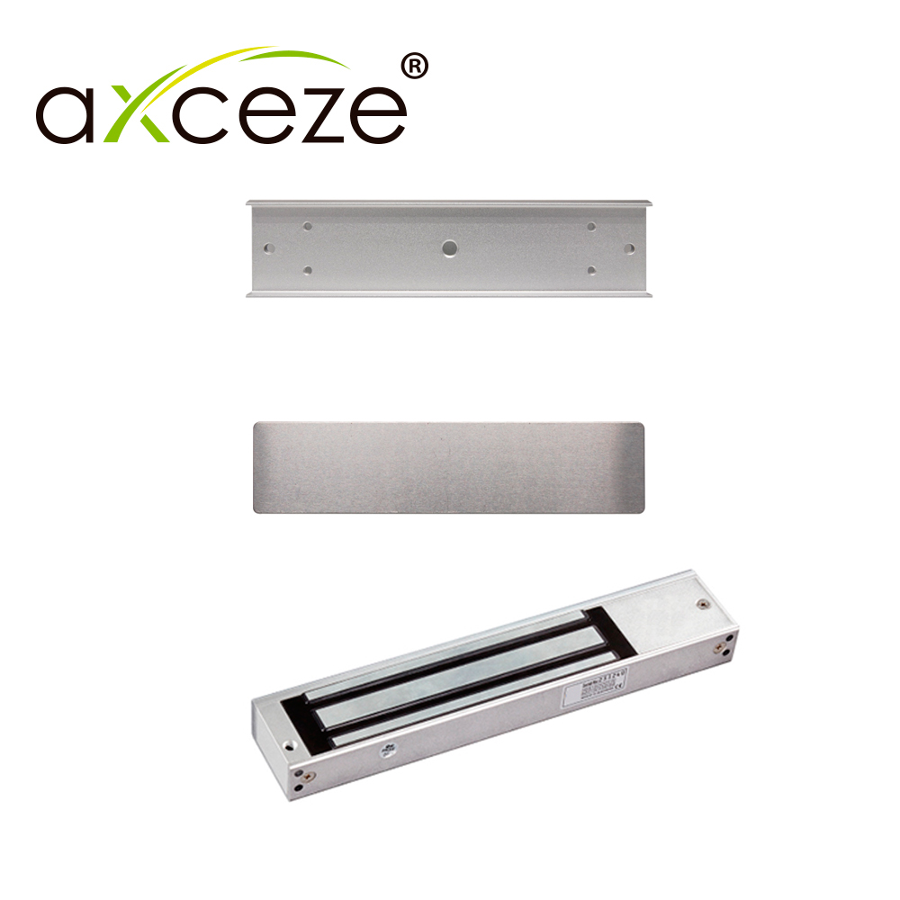 Imagen de MN620 KIT CON 1x CHAPA MAGNETICA AX-M620L + 1x BRACKET TIPO U AX-M620-U + 1x BRACKET TIPO L AX-M620-L PARA PUERTA DE VIDRIO CON MARCO