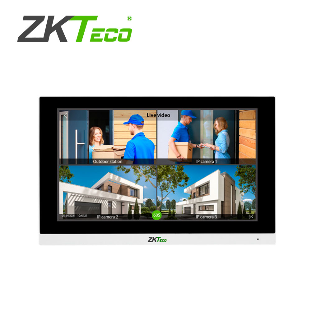 Imagen de MONITOR DE VIDEO IP INTELIGENTE PARA INTERIORES ZKTECO MODELO VT07-B01 SE PUEDE COMUNICAR CON CONTROLES DE ACCESO SERIE SENSEFACE PANTALLA TACTIL DE 7 PULGADAS COMUNICACION TCP/IP