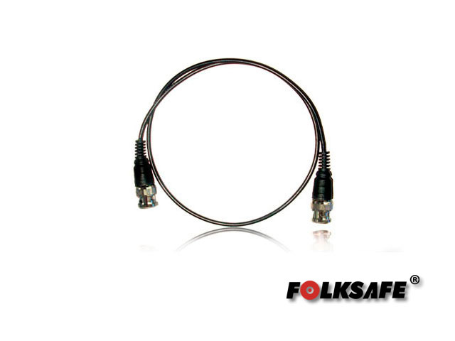 Imagen de CABLE DE VIDEO BNC60 FOLKSAFE, COAXIAL DELGADO COLOR NEGRO, COMPATIBLE CON TECNOLOGÍAS ANÁLOGAS Y HD, 60CM DE LARGO CON CONECTORES BNC DE MACHO A MACHO, IDEAL PARA CONECTAR DVR A CÁMARA