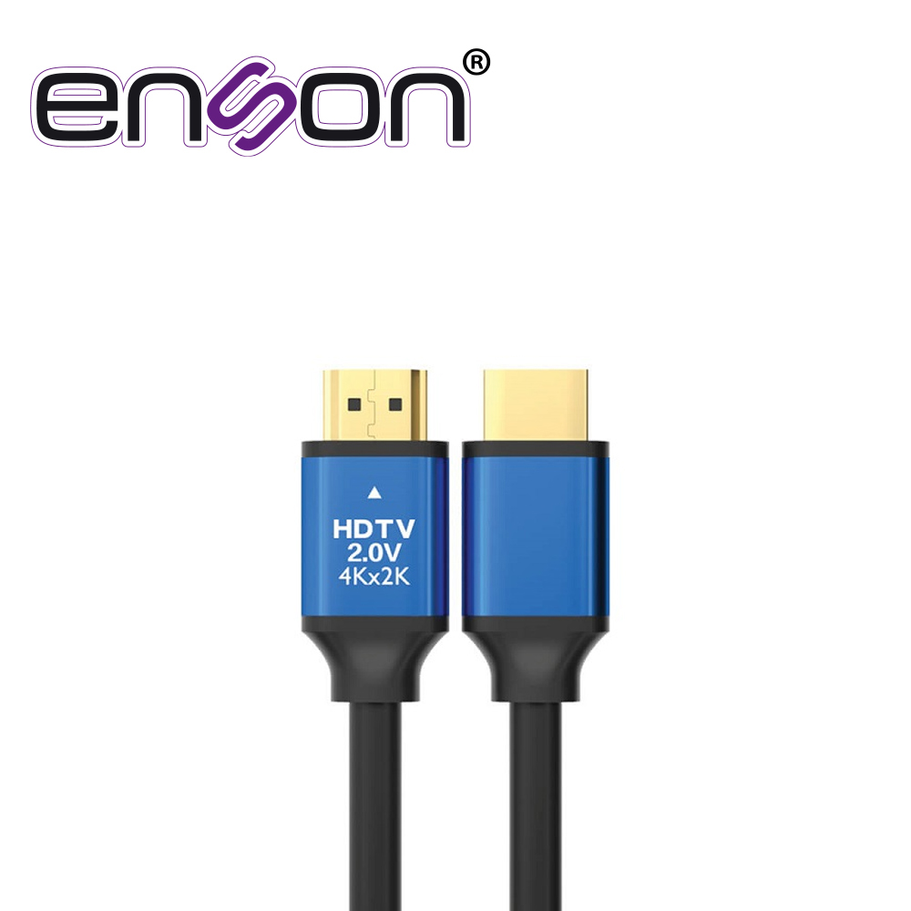 Imagen de CABLE HDMI 4K PRO ENSON ENS-HDMI3ME DE 3 METROS SOPORTA RESOLUCIONES DE HASTA 4K COLOR NEGRO PARA INTERIOR