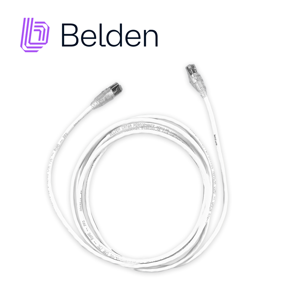 Imagen de PATCH CORD DIAMETRO REDUCIDO UTP CAT6A BELDEN CAD1109010 / INTERIOR / BLANCO / 4 PARES / 28 AWG / FORRO PVC / CMR / 10 PIES 3 METROS