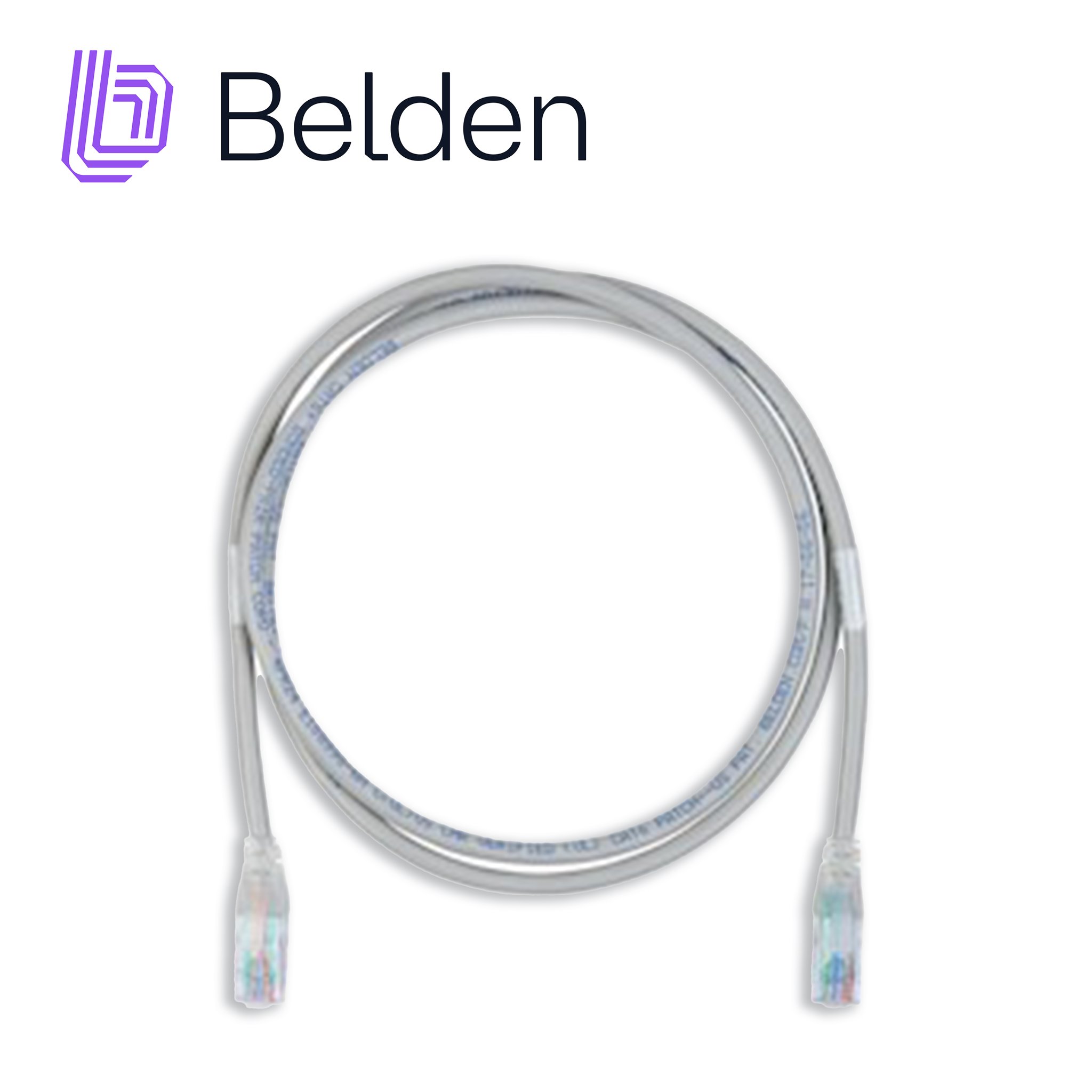 Imagen de PATCH CORD UTP CAT6+ BELDEN C601108002 / INTERIOR / GRIS / 4 PARES / 24 AWG / FORRO PVC / CMR / 2 PIES 0.6 METROS