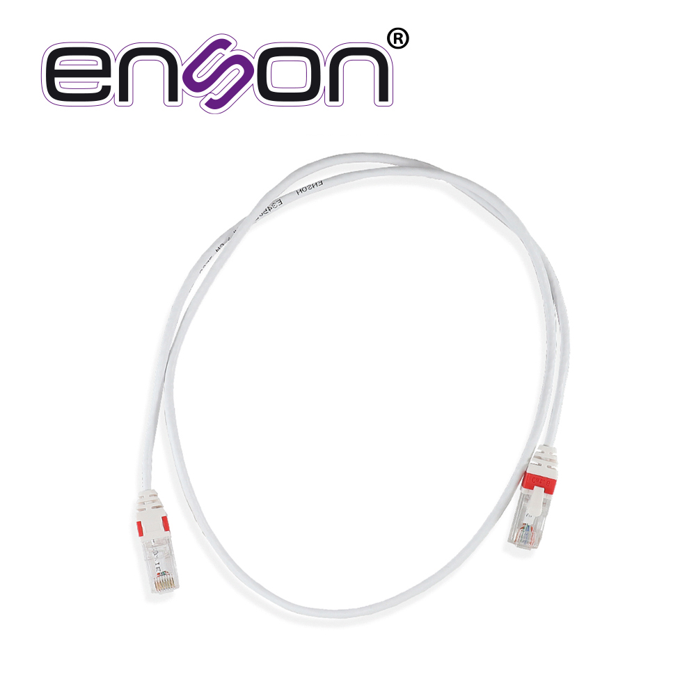 Imagen de PATCHCORD UTP CAT6A ENSON P6A009WH FORRO PVC BLANCO 4 PARES CALIBRE CONDUCTOR 26 AWG USO INTERIOR LONGITUD 3 PIES 90 CENTIMETROS