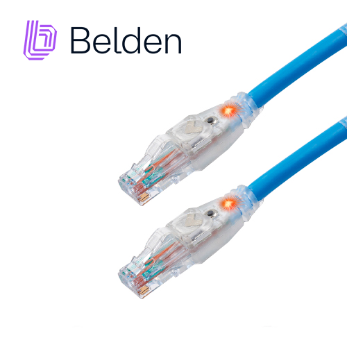 Imagen de PATCH CORD TRACEABLE UTP CAT6A BELDEN CAT1106007 / INTERIOR / AZUL / 4 PARES / 24 AWG / FORRO PVC / CMR / 7 PIES 2.1 METROS