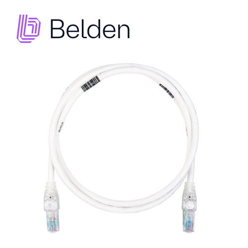 Imagen de PATCH CORD TRACEABLE UTP CAT6+ BELDEN C6T1108007 / INTERIOR / GRIS / 4 PARES / 24 AWG / FORRO PVC / CMR / 7 PIES 2.1 METROS