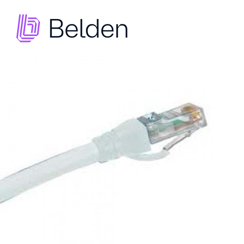 Imagen de PATCHCORD UTP CAT5E BELDEN C501109010 FORRO PVC BLANCO CMR-RISER 4 PARES CALIBRE CONDUCTOR 24 AWG 100% COBRE USO INTERIOR PARTES RELACIONADAS:CONECTORES MODULARES CAT5E PATCH PANEL CAT5E LONGITUD 10 PIES 3 METROS