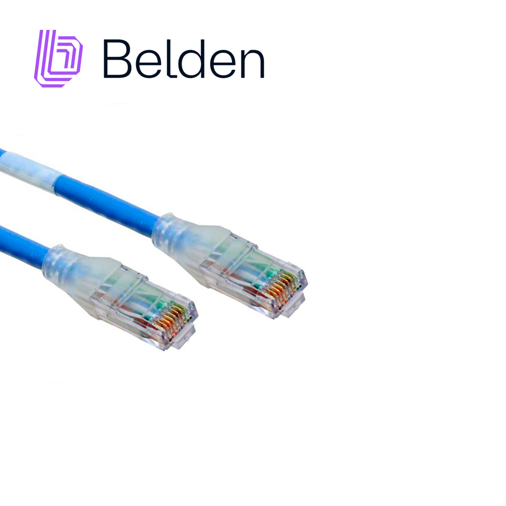 Imagen de PATCH CORD DIAMETRO REDUCIDO UTP CAT6+ BELDEN C6D1106007 / INTERIOR / AZUL / 4 PARES / 28 AWG / FORRO PVC / CMR / 7 PIES 2.1 METROS