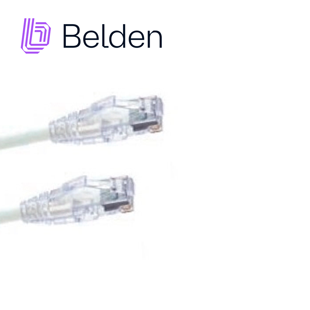 Imagen de PATCH CORD DIAMETRO REDUCIDO UTP CAT6A BELDEN CAD1109007 / INTERIOR / BLANCO / 4 PARES / 28 AWG / FORRO PVC / CMR / 7 PIES 2.1 METROS