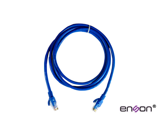 Imagen de PATCHCORD UTP CAT6 ENSON P6P30 SERIE PRO-II CALIBRE 24 AWG DE 3 METROS FORRO PVC COLOR AZUL PARA USO EN INTERIORES PARA CONECTAR EQUIPOS A REDES BASE 10,100,1000
