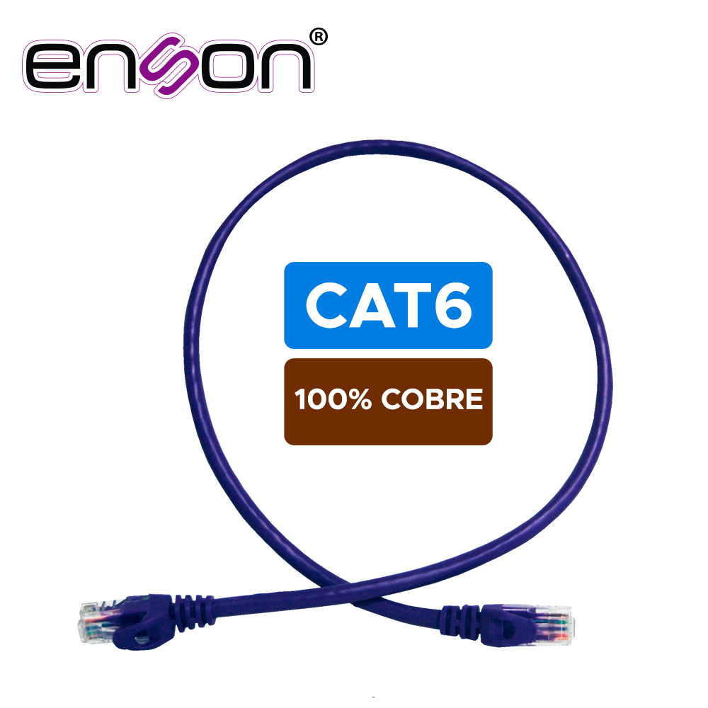 Imagen de PATCHCORD UTP ENSON P6006P CAT6 60CM MORADO SERIE EPRO 100-II 100 POR CIENTO COBRE PARA MEJOR IDENTIFICACION DE SOLUCIONES EN RACKS Y GABINETES