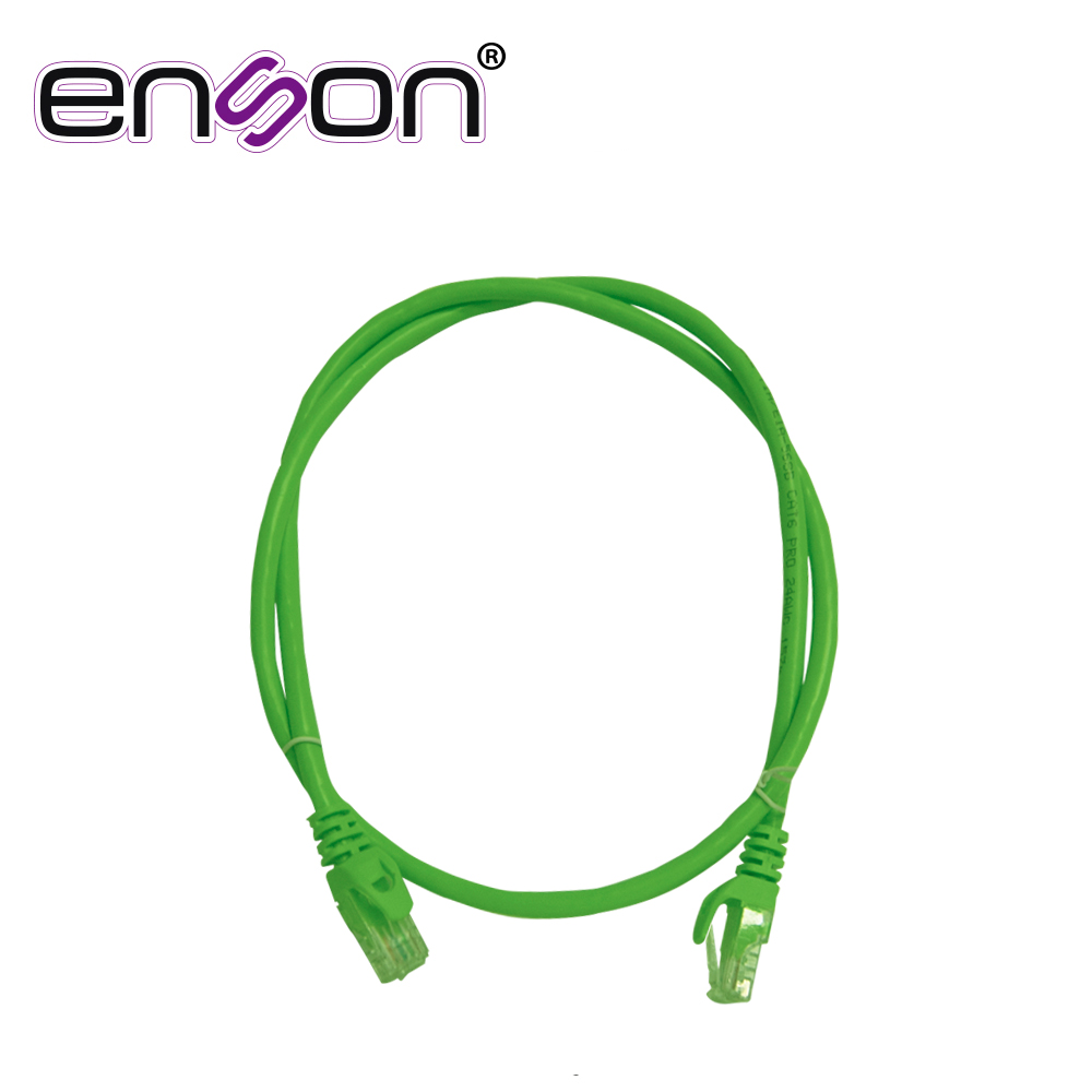 Imagen de PATCHCORD UTP ENSON P6009E CAT6 90CM VERDE SERIE EPRO 100-II 100 POR CIENTO COBRE PARA MEJOR IDENTIFICACION DE SOLUCIONES EN RACKS Y GABINETES