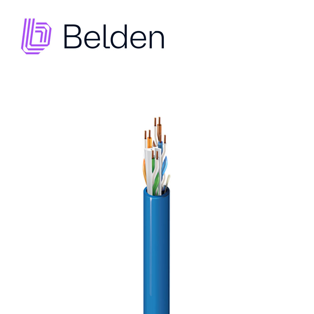 Imagen de CABLE UTP CAT6A BELDEN 10GXS33 0091000 FORRO PVC BLANCO CMP PLENUM 4 PARES UNIDOS 625 MHZ CALIBRE 23 AWG 100 POR CIENTO COBRE USO INTERIOR ESPECIAL PARA INSTALACIONES ETHERNET HASTA 10GBASE-T,WI-FI 6 ,WI-FI 5,POE++,CENTROS DE DATOS,HDBASET 4K UHD, CERTIFICABLE BOBINA 1000 PIES 305 METROS