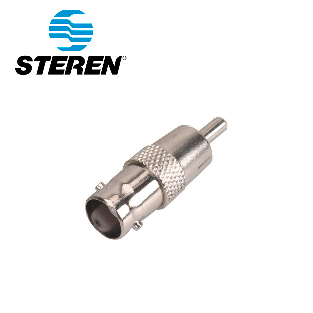 Imagen de ADAPTADOR STEREN 200-170 CON CONECTOR HEMBRA BNC A MACHO RCA