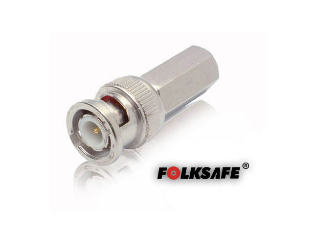 Imagen de CONECTOR RG59 ENROSCAR, BNC MACHO HEXAGONAL FOLKSAFE, NO REQUIERE HERRAMIENTA ESPECIALIZADA PARA INSTALACIÓN, UTILIZAR CABLE COAXIAL RG59, MEDIDAS DEL CONECTOR 13.9 X 24.8 MM