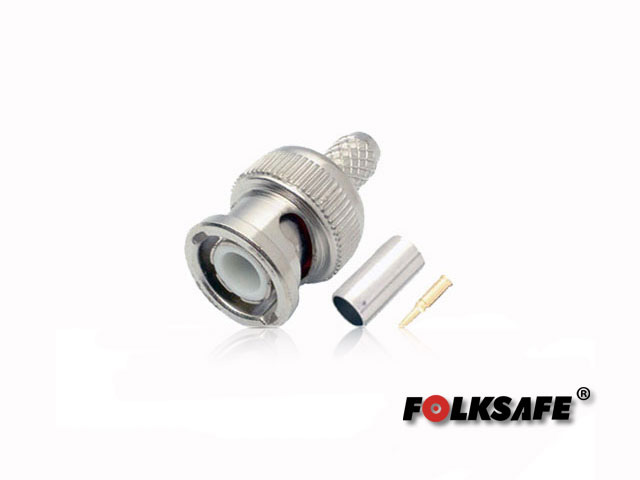 Imagen de CONECTOR PARA CRIMPEAR BC59 FOLKSAFE BNC MACHO(CONECTOR, PIN DE COBRE Y ANILLO) PARA CRIMPEAR EN CABLE COAXIAL RG59, MEDIDAS DEL CONECTOR 13.9 X 24.8 MM, REQUIERE PINZA PARA COMPRESION CBAH1ENS03
