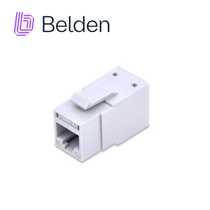 Imagen de CONECTOR MODULAR JACK CAT6A RJ45 BELDEN RVAMJKUEW-S1 / REVCONNECT / INTERIOR / BLANCO / PIEZA