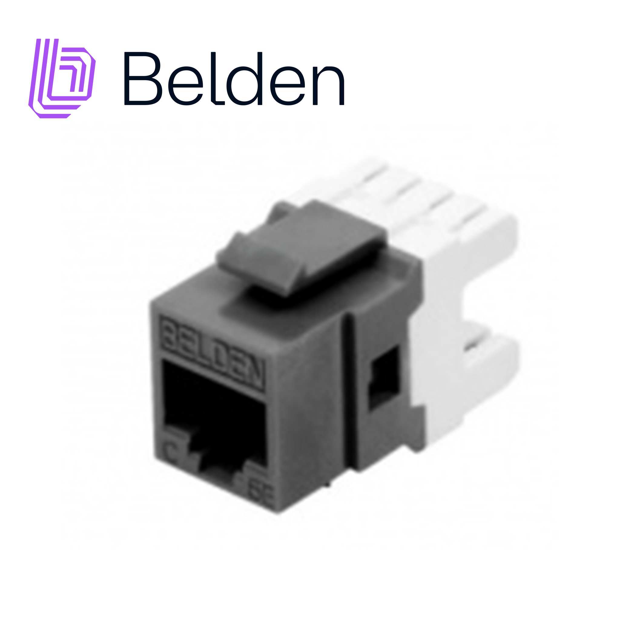 Imagen de CONECTOR MODULAR JACK CAT6+ RJ45 BELDEN AX101318 / KEYCONNECT / INTERIOR / GRIS / PIEZA