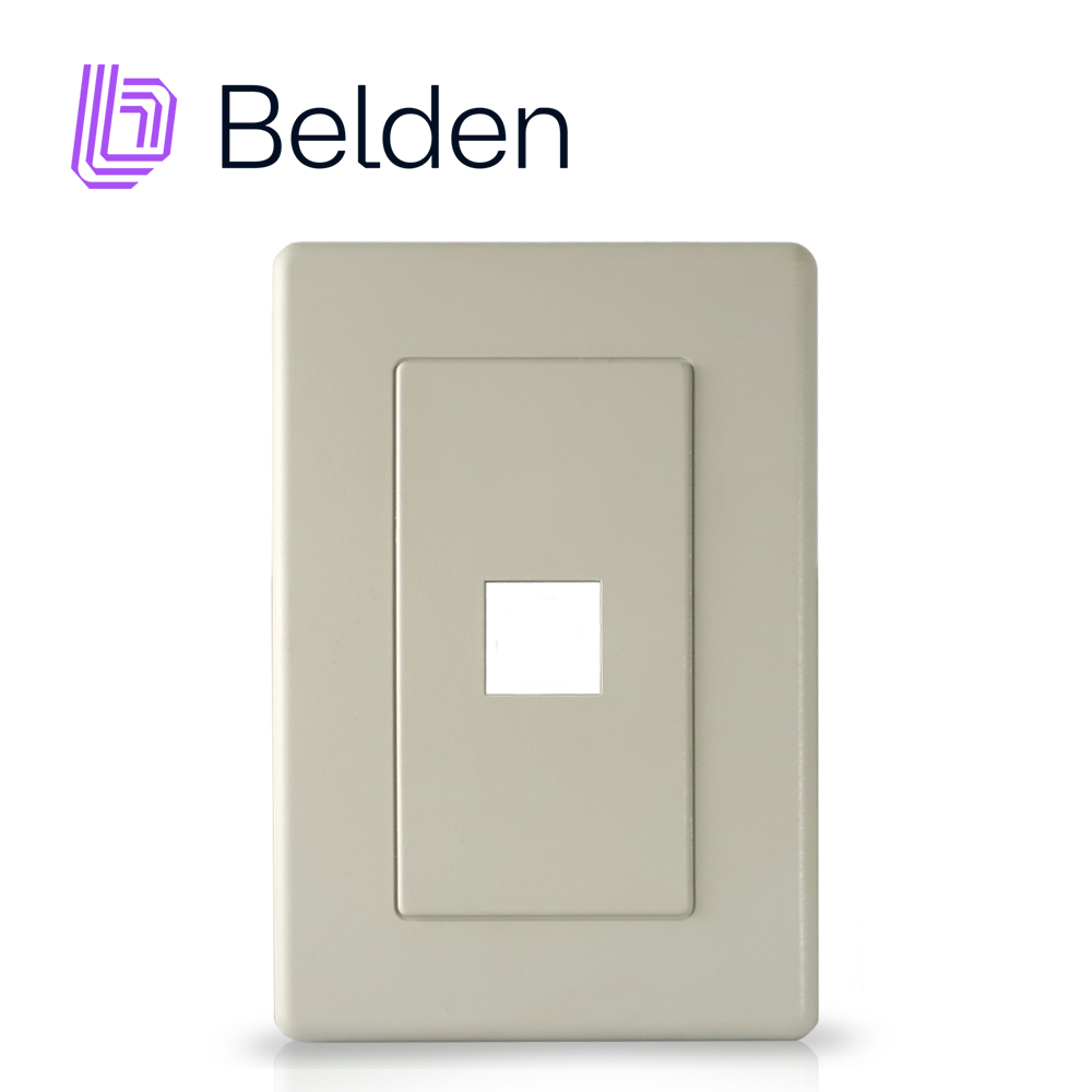 Imagen de PLACA DE PARED A0405255 BELDEN 1 PUERTO MDVO COLOR GRIS