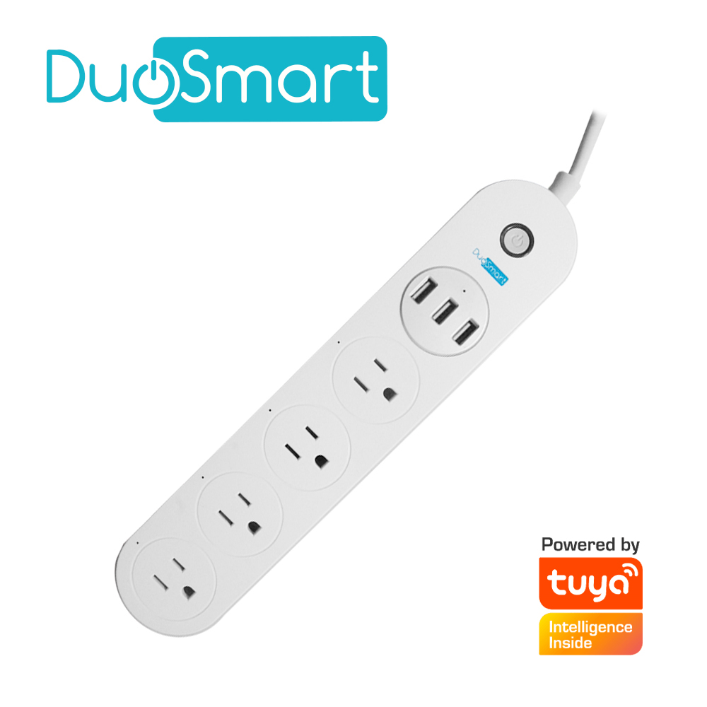 Imagen de BARRA MULTICONTACTO WIFI DUOSMART B50 CON CONTROL INDEPENDIENTE DE CONTACTOS Y USB COMPATIBLE CON APP DUOSMART