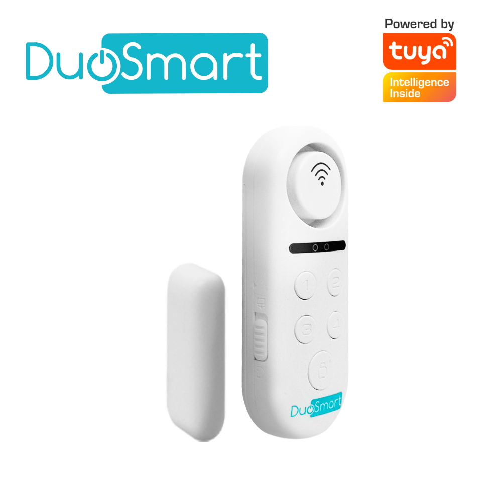 Imagen de SENSOR MAGNETICO WIFI 2.4 GHZ DUOSMART C60 CON SIRENA INCLUIDA 2 MODOS DE OPERACION 2 SONIDOS DE NOTIFICACION COMPATIBLE CON ESCENAS EN APP Y EN ASISTENTES VIRTUALES ALEXA Y GOOGLE HOME **NO ACEPTA DISPOSITIVOS ADICIONALES**