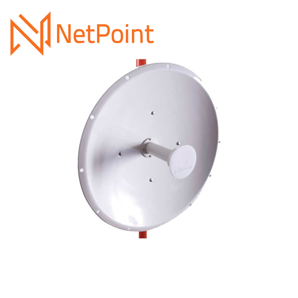 Imagen de ANTENA PARABÓLICA DIRECCIONAL NETPOINT NP-1 30 DB 4.9-6.2 GHZ  DE 60CM DE DIÁMETRO PTP