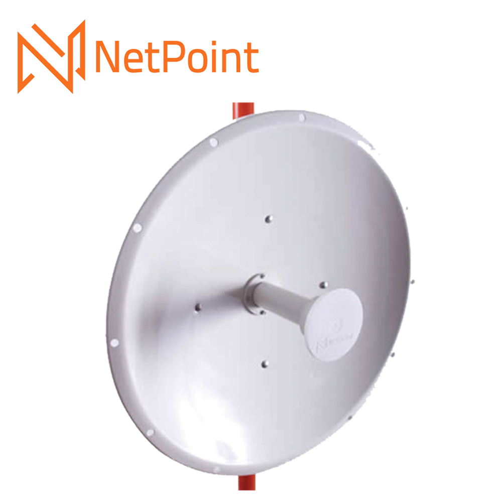 Imagen de ANTENA PARABÓLICA DIRECCIONAL NETPOINT NP-3 4.9-6.2 GHZ 37 DB  120CM DE DIÁMETRO PTP