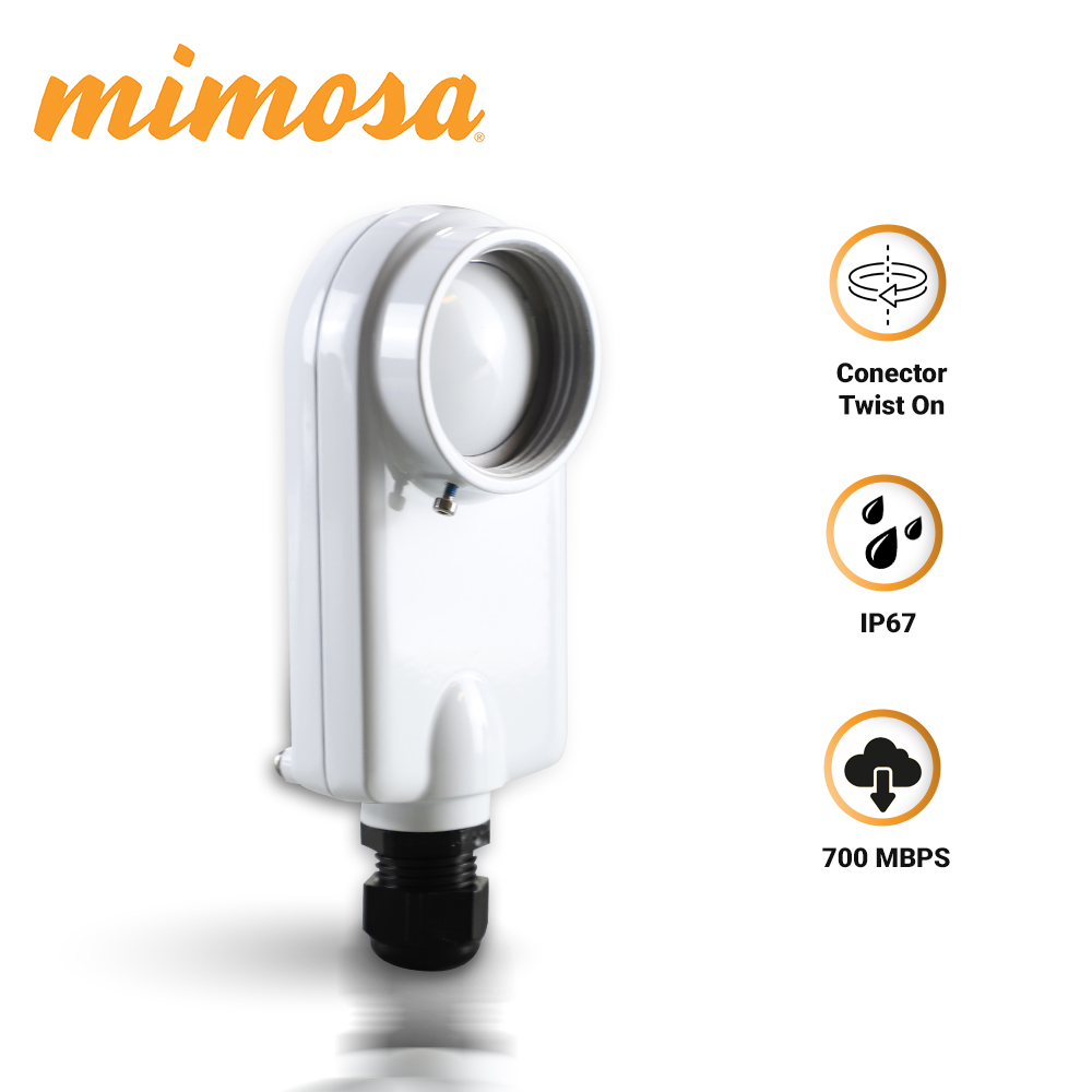 Imagen de CPE/AP PTP-PTMP ENLACE INALAMBRICO MIMOSA C5X IP67 EXTERIOR MODULAR 4.9-6.4 GHZ GPS 802.11AC 700MBPS 1 PUERTO RJ45 10 100 1000 MBPS 1 CONECTOR TWIST IP67 (NO INCLUYE INYECTOR POE) (3 MESES GARANTIAS)