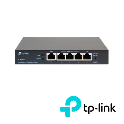 Imagen de ROUTER BALANCEADOR DE CARGA / TP-LINK TL-R470T / 1 PUERTO WAN RJ45 / 1 PUERTO LAN RJ45 / 3 PUERTOS WAN/LAN RJ45 / VELOCIDAD 10/100 MBPS / PARA ESCRITORIO.