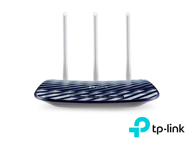 Imagen de ROUTER INALÁMBRICO / TP-LINK ARCHER C20 AC750 / 4 PUERTOS LAN 10/100 MBPS / 1 PUERTO WAN 10/100 MBPS / DUAL-BAND DE 2.4GHZ Y 5GHZ / 3 ANTENAS OMNIDIRECCIONAL.