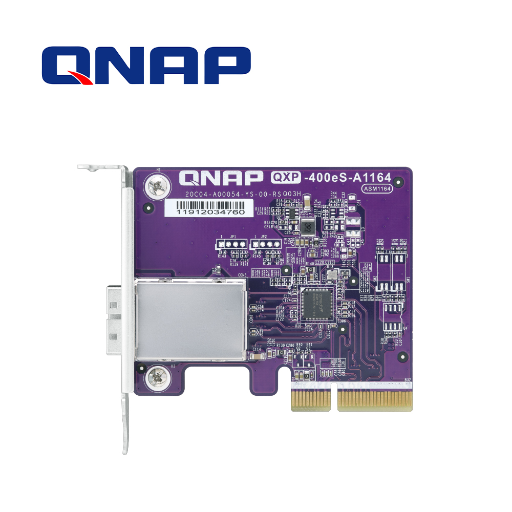 Imagen de QNAP QXP-400eS-A1164 ADAPTADOR DE BUS DE HOST SATA DE 1 PUERTO SFF-8088 4 x SATA 6GB/S PCIe 3.0 x2 PARA QNAP NAS WINDOWS O LINUX