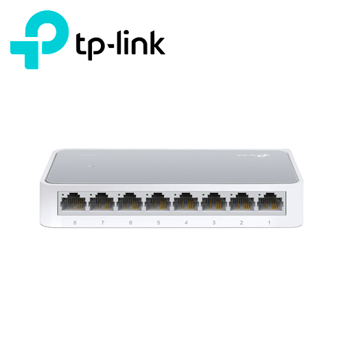 Imagen de SWITCH NO ADMINISTRABLE TP-LINK TL-SF1008 / 8 PUERTOS RJ45 10/100 MBPS / MONTAJE EN ESCRITORIO / TECNOLOGIA GREEN ETHERNET DE EFICIENCIA ENERGETICA / USO INTERIOR / PLUG AND PLAY