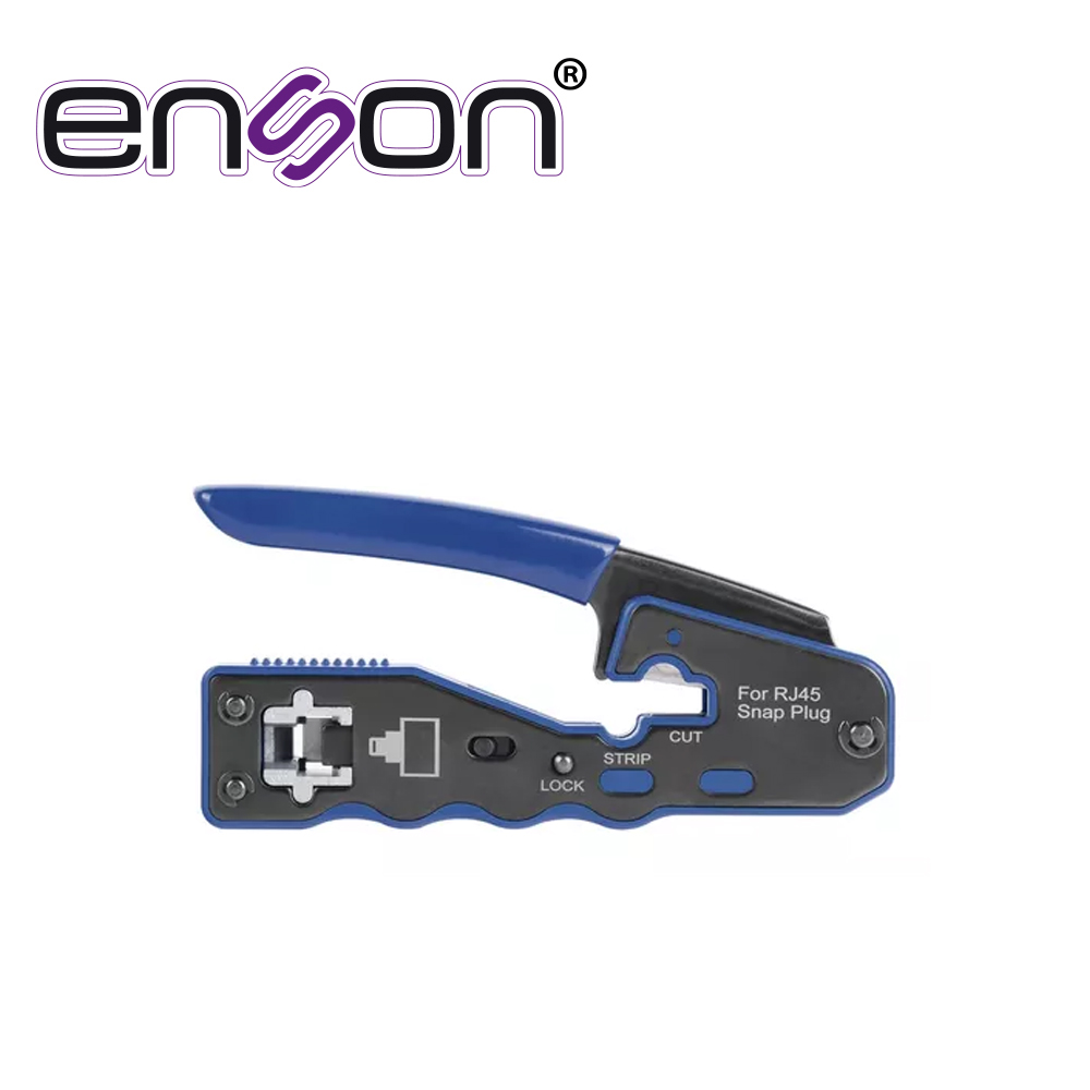 Imagen de PINZA ENSON ENS-PASSTHR PARA CORTE Y FACIL TERMINADO DE PLUGS RJ45 PASS THROUGH ERGONOMICA