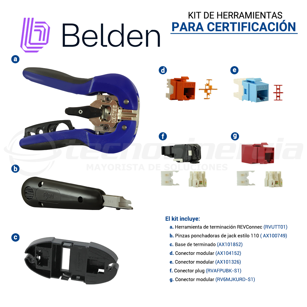 Imagen de KIT DE HERRAMIENTAS PARA CERTIFICACION BELDEN BEL-TOOLSKIT INCLUYE LO NECESARIO PARA PRACTICA MODULO DE INSTALACION
