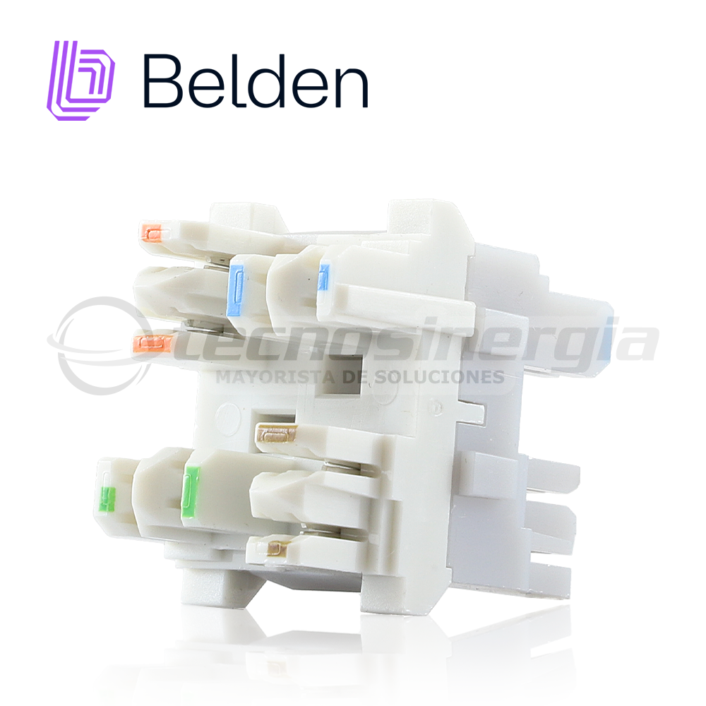 Imagen de BLOQUE DE CONEXIÓN 4 PARES BELDEN AX104139 CAT 6A 10GX TERMINACIÓN 568A/B GRIS