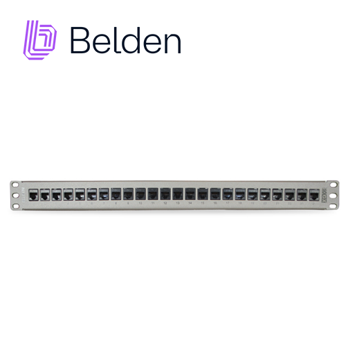Imagen de PATCH PANEL KEYCONNECT CAT6A BELDEN AX103254 / TITANIUM / 24 PUERTOS / 1UR / PRECARGADO / PIEZA