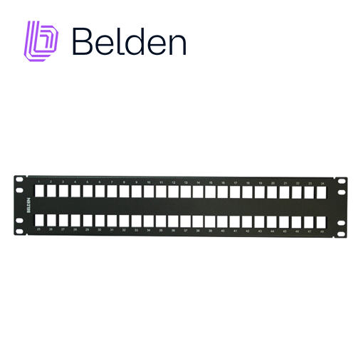 Imagen de PATCH PANEL KEYCONNECT CAT6/CAT6A BELDEN AX103115 / NEGRO / 48 PUERTOS / 2UR / MODULAR/VACIO / PIEZA