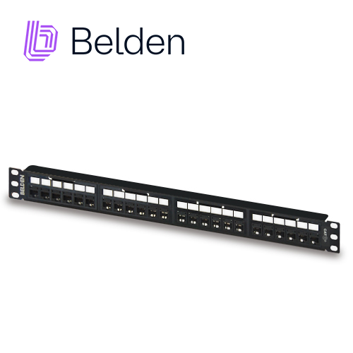 Imagen de PATCH PANEL REVCONNECT CAT6+ BELDEN RV6PPF1U24BK / NEGRO / 24 PUERTOS / 1UR / PRECARGADO / PIEZA