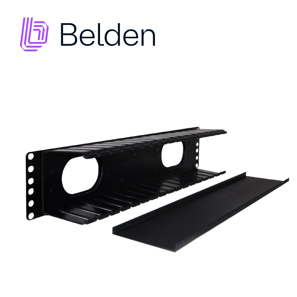 Imagen de ORGANIZADOR HORIZONTAL BELDEN 9512-1902N / NEGRO / 2UR / CON TAPA